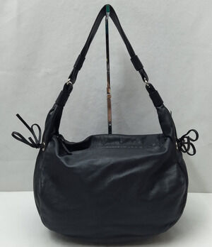 Kate Spade New York Black Soft Leather Zipper Closure Hobo Shoulder Bag